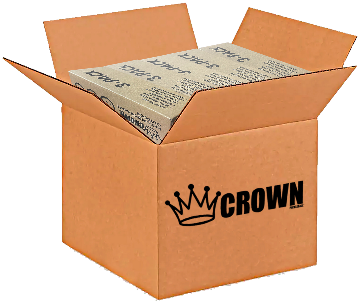 CROWN PICKLEBALL - High-Performance NEAPOLITAN OUTDOOR Pickleballs - RETAIL (102-PACK PINK, COCONUT, BLACKBERRY)