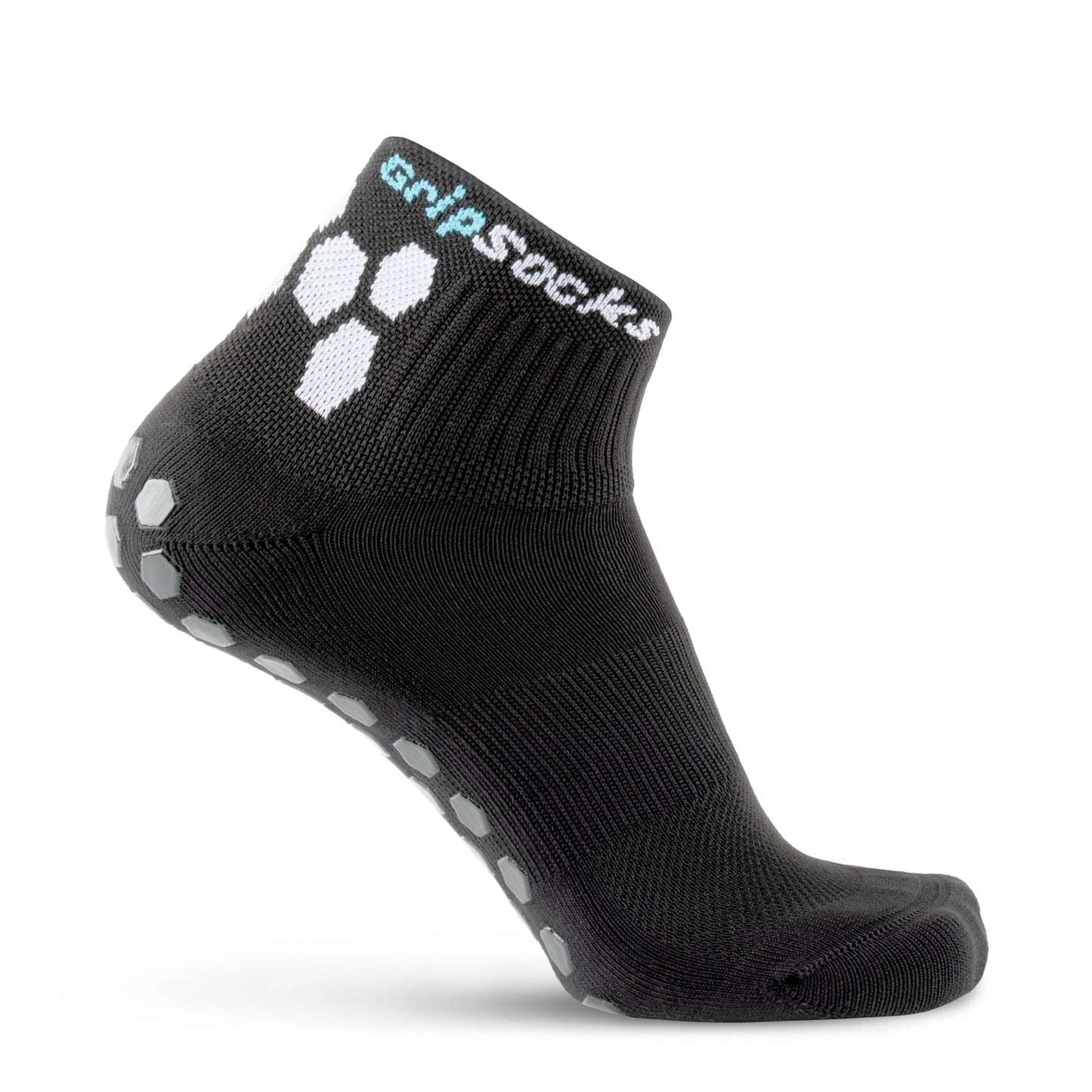 GripSocks for Pickleball - 1/4 Crew Height - Black