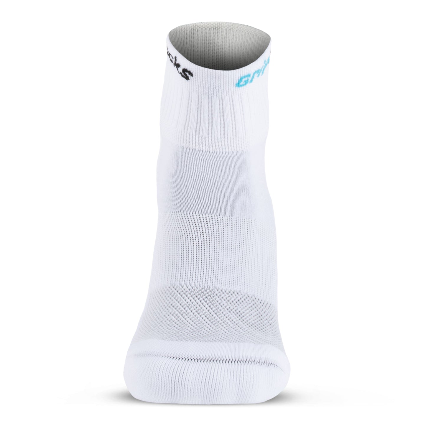 GripSocks for Pickleball - 1/4 Crew Height - White