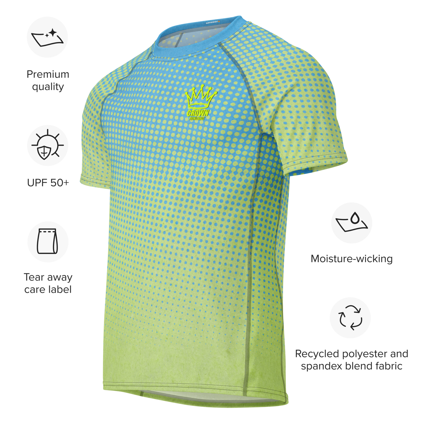 CROWN PICKLEBALL - Men's Tourney Shirt (Sea)