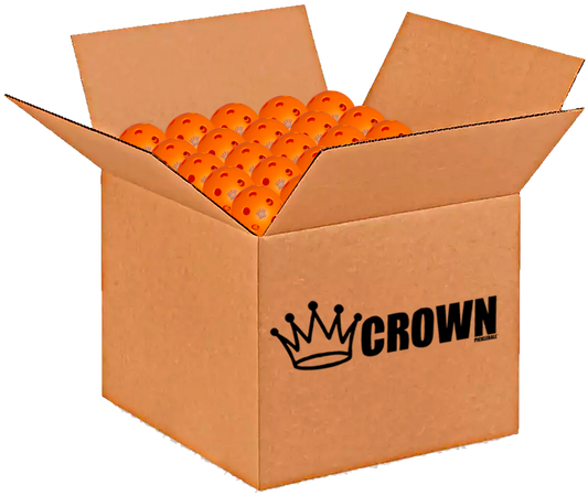 CROWN PICKLEBALL - High-Performance INDOOR Pickleballs (3-PACK TANGERINE)