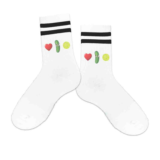 I Love Pickleball Crew Socks for the Pickleball Player