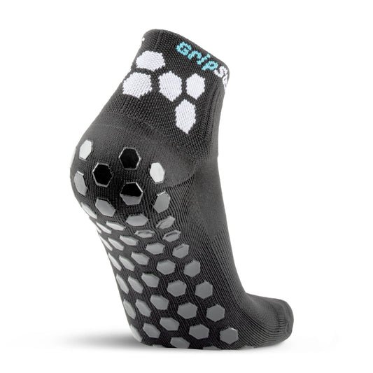 GripSocks for Pickleball - 1/4 Crew Height - Black