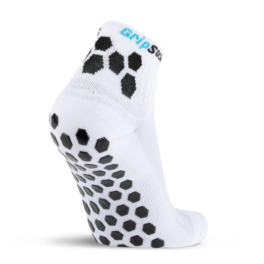 GripSocks for Pickleball - 1/4 Crew Height - White